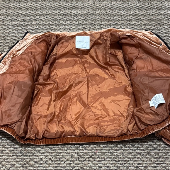 Celebrity Pink rust Brown and Black Puffer Jacket - Picture 7 of 9